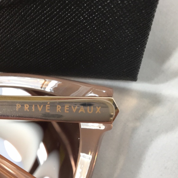 Privé Revaux Womens Rose Gold Pink Sunglasses With Case Like-New - Picture 6 of 16